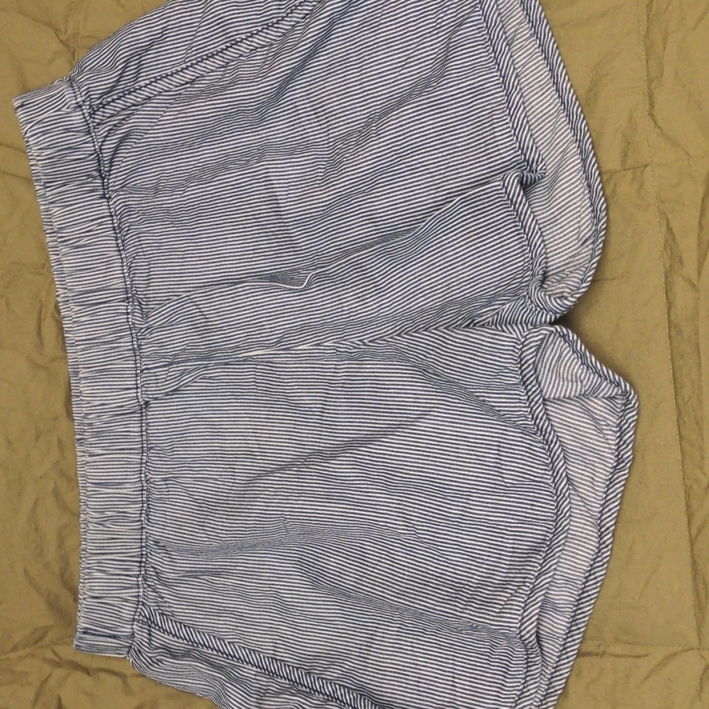 Madewell Stripe Pull On Shorts Elastic Waistband Style G1000